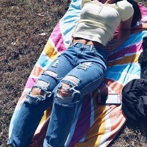 Authentic antique boy friend jeans
